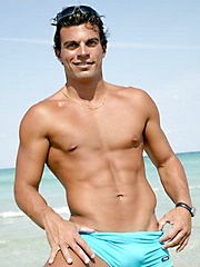Athletic latin dude posing outdoor