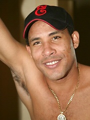 Straight latin man undress his clothes for stroking