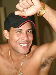 Straight latin man undress his clothes for stroking