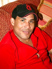 Straight latin man undress his clothes for stroking