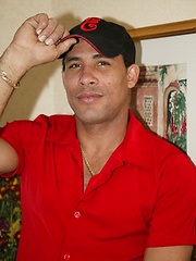 Straight latin man undress his clothes for stroking