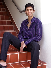 Latin man jacking off his huge cock
