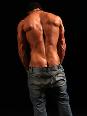 Mucle man Chris posing