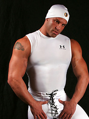 Peter Latz shows off in his sports gear