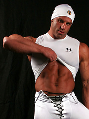 Peter Latz shows off in his sports gear