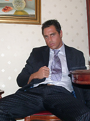 Marcello smoking cigars and stroking hot