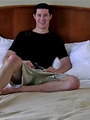 Dark-haired str8 boy Max jerking off gis huge penis