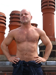 Bald daddy banging with mohawk dude