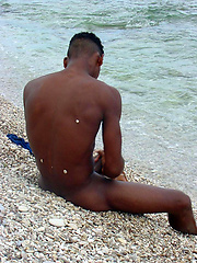 Black straight boy at the nature