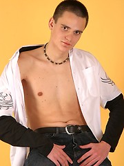 Straight european student jacking off