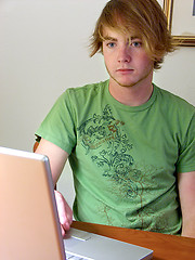 Cute emo boy in solo softcore scene