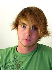 Cute emo boy in solo softcore scene