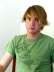 Cute emo boy in solo softcore scene