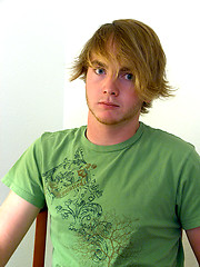 Cute emo boy in solo softcore scene