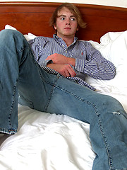 Cute emo boy in solo softcore scene