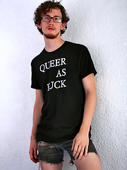 Pretty Canadian student showing his hard dick