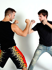 Two sporty athletes fucking after boxing round