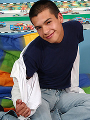 Sweet teen boy exposing his goodies