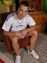 Cute european jock jacking off