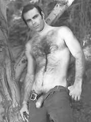 Retro shoots of hairy gay dude