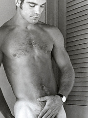 Retro gay cowboy erotic photo session