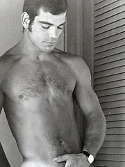 Retro gay cowboy erotic photo session