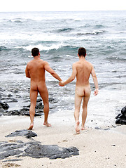 Hard anal sex at the wild sea beach