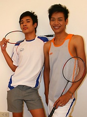 Three Thai Gay Boys in The Badminton Big Cock