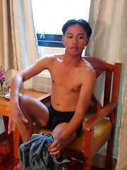 Asian boy deepthroats and swallows cum
