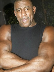 Aged and muscled black man