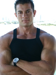 Beefy latin hunk loves posing