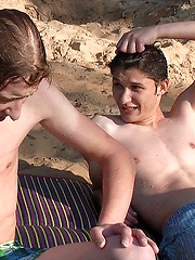 Nasty european boys have outdoor fun