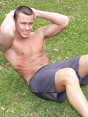 Naked jock Elijah showing his amazing body