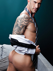 Two gay stars Adam Killian and Jeremy Stevens do business