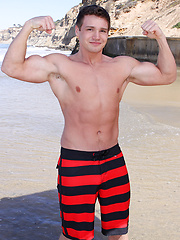 Dillon looked great naked, jerking off and dripping with sweat