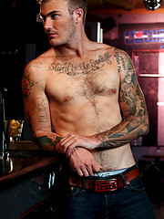 Christian Wilde and Randall OReilly give the bar patrons