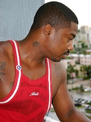 Black daddy oiled his hot brown chest
