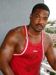 Black daddy oiled his hot brown chest
