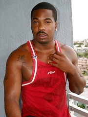 Black daddy oiled his hot brown chest