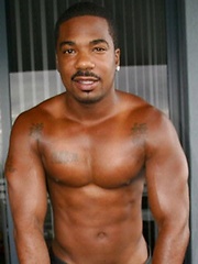 Black daddy oiled his hot brown chest