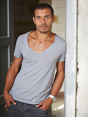 Dark swarthy Pedro dances by himself, like a naked narcissist. He thinks he's alone, with his dick pointing up to the sky