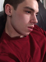 Twink wanking off his dick