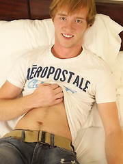 Cute Kyler Madison stuffs fingers into his ass.